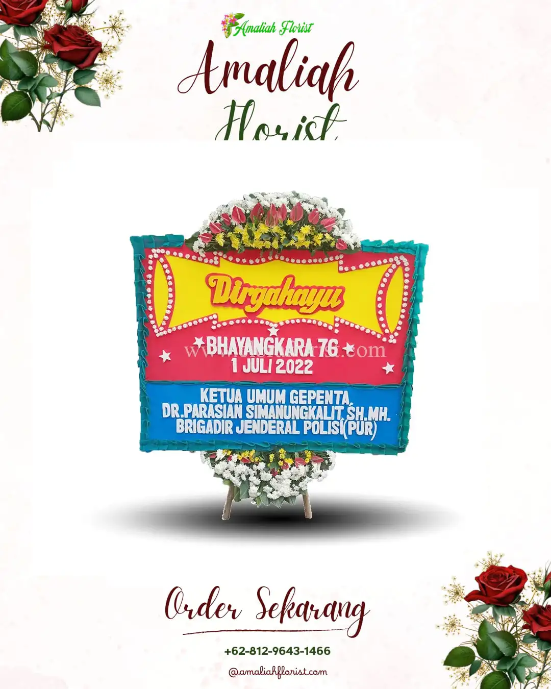 Papan Bunga HUT Ulang Tahun Muara Tembesi